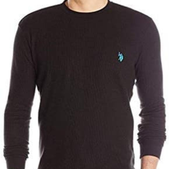 U.S. Polo Assn. Men's Long Sleeve Crew Neck T-Shirt, Black, Small - Picture 2 of 7